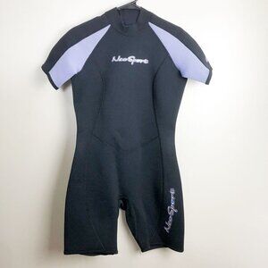 Neosport by Henderson Womens Step-in Wetsuit 10 Black Purple Neoprene
